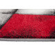 Tapis avec effet 3D vintage rouge pour salon Crystal