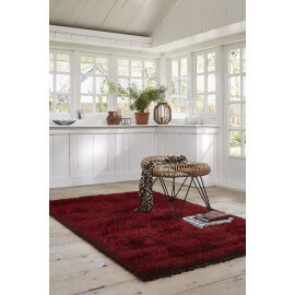 Tapis shaggy en polyester blanc Cosy Glamour Esprit Home
