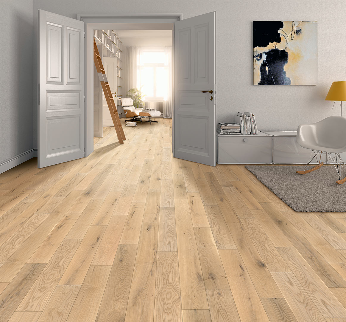 Parquet chêne massif 15 mm lame à coller Awilda