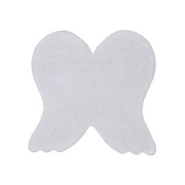 Tapis en forme d'aile d'ange blanc pour enfant Wings Lorena Canals