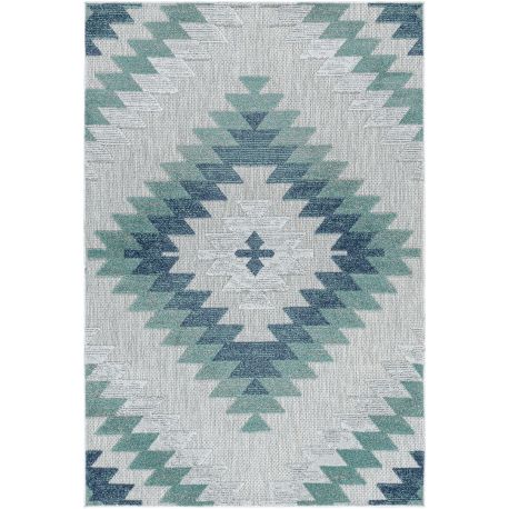 Tapis bleu extérieur et intérieur kilim Taro