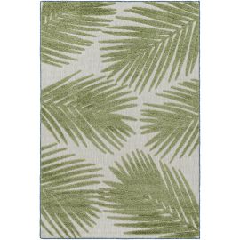 Tapis floral intérieur et extérieur vert Bent