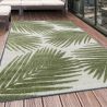 Tapis floral intérieur et extérieur vert Bent