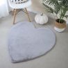 Tapis coeur uni pour chambre d'enfant Gabi