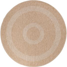 Tapis rond extérieur et intérieur aspect naturel River