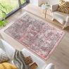 Tapis vintage aspect viscose rayé Naomi