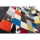 Tapis noir façon patchwork en peau de vache Santander