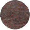 Tapis rond shaggy bicolore moderne Eve