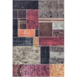 Tapis patchwork lavable en machine ethnique Kira