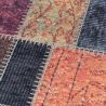 Tapis patchwork lavable en machine ethnique Kira