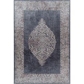 Tapis lavable en machine style orient noir Antique