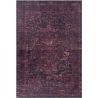 Tapis vintage rayé lavable en machine rouge Casa