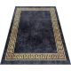 Tapis baroque noir lavable en machine Valencia