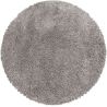 Tapis shaggy moelleux uni rond Matheo