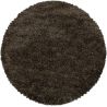 Tapis shaggy moelleux uni rond Matheo