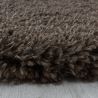 Tapis shaggy moelleux uni rond Matheo