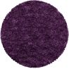 Tapis shaggy moelleux uni rond Matheo