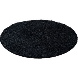 Grand tapis ovale couleur unie