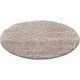 Tapis uni shaggy rond Bright