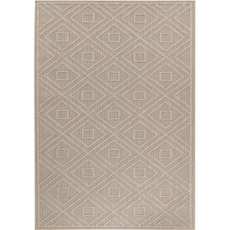 Tapis moderne beige intérieur et extérieur Jerry