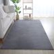 Tapis en microfibre doux uni antidérapant Lars