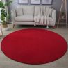 Tapis en microfibre doux uni antidérapant rond Dave