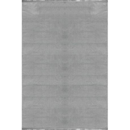 Tapis uni rayé aspect viscose moderne Uno