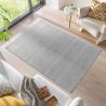 Tapis uni rayé aspect viscose moderne Uno