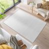 Tapis uni rayé aspect viscose moderne Uno