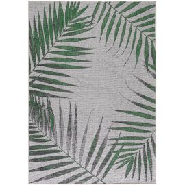 Tapis floral vert intérieur et extérieur plat Elios