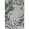 Tapis floral vert intérieur et extérieur plat Elios