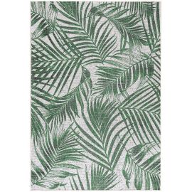 Tapis vert plat floral intérieur et extérieur Assya