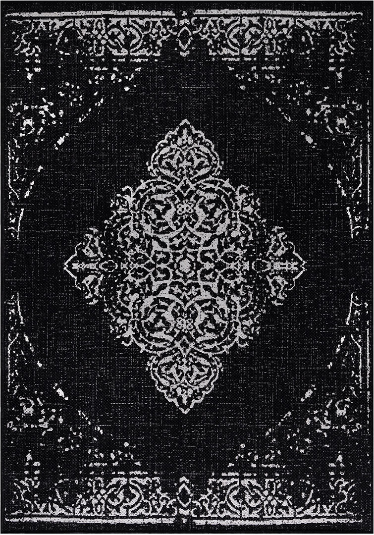 Tapis d'entrée Noir PVC 90 x 120 cm - Noir