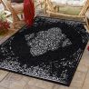 Tapis vintage noir plat intérieur et extérieur Marocco