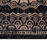 Tapis noir vintage plat intérieur et extérieur Rosace