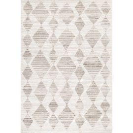 Tapis crème berbère ethnique rectangle Cherine