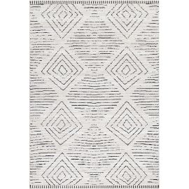Tapis crème rectangle berbère ethnique Karavane