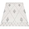 Tapis à courtes mèches crème berbère ethnique Himal