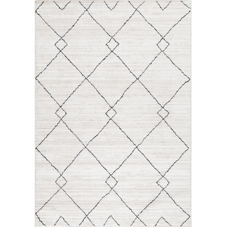 Tapis crème berbère rectangle ethnique Bahati