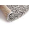 Tapis rond gris shaggy design Diamond