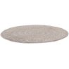 Tapis rond gris shaggy design Diamond