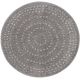 Tapis rond gris shaggy design Diamond