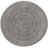 Tapis rond gris shaggy design Diamond