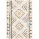 Tapis berbère shaggy ethnique crème Siwana