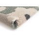 Tapis vert floral design shaggy Elea