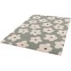 Tapis vert floral design shaggy Elea