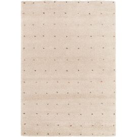 Tapis crème shaggy moderne Maell