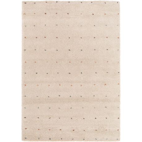 Tapis crème shaggy moderne Maell
