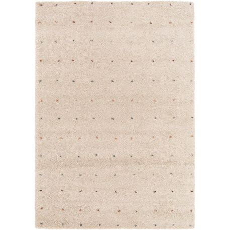 Tapis crème shaggy moderne Maell