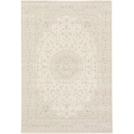 Tapis rectangle à courtes mèches vintage crème Dania